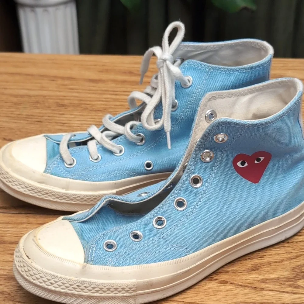 Converse Chuck Taylor All Star CDG Play High Top Light Blue US Men 6 Women 8